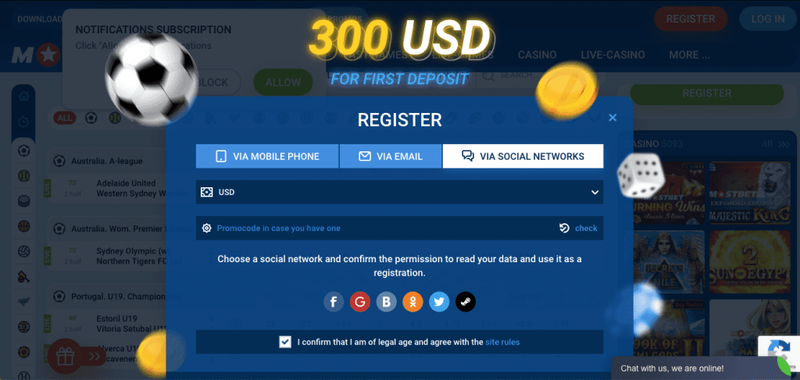 Registrace prostřednictvím sociální sítě